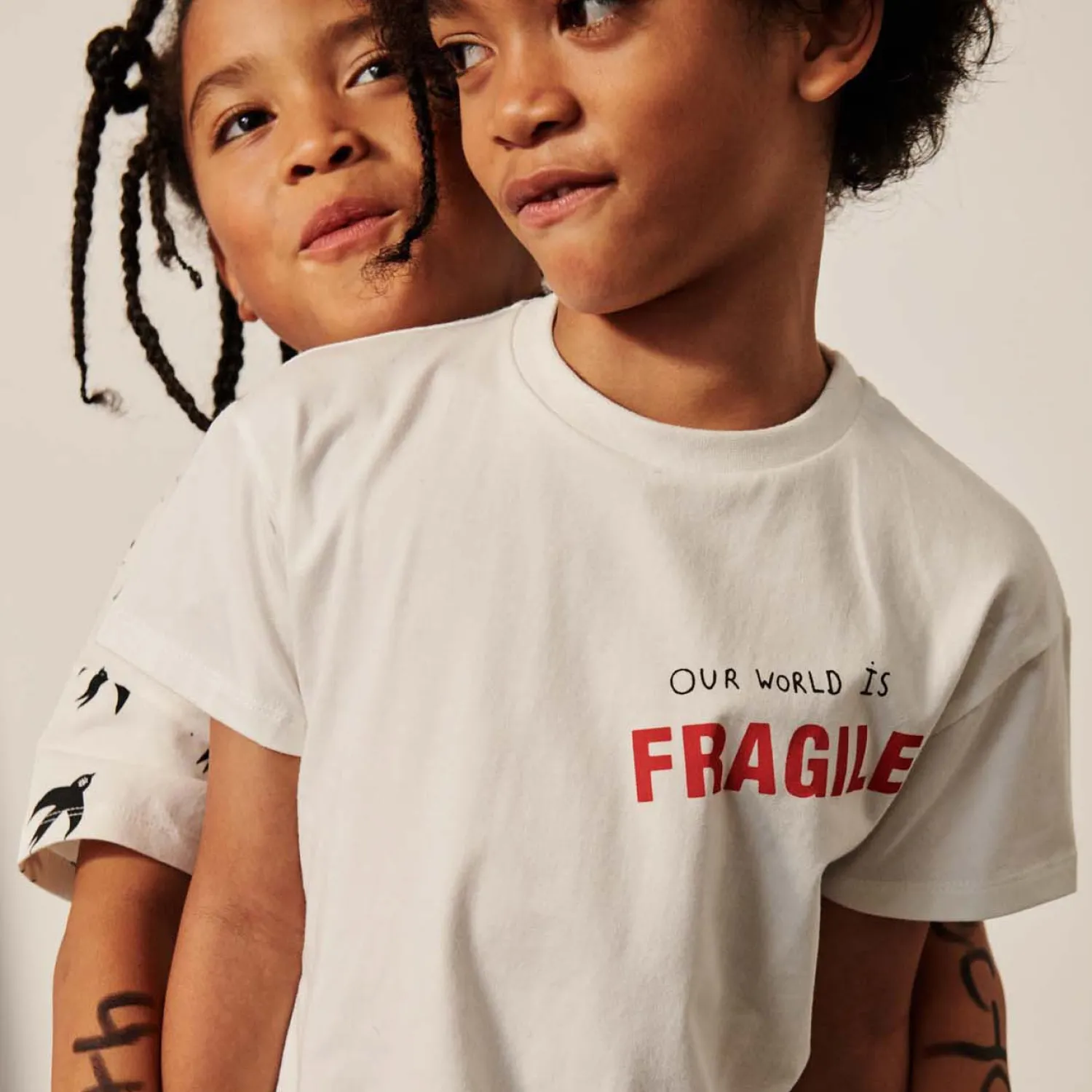Beau Loves Long Sleeve T Shirts> Natural Our World Is Fragile T- Shirt
