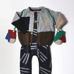 Bobo Choses Cardigans> Baby Geometric Knitted Cardigan