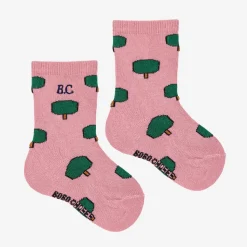 Bobo Choses Socks> Baby Green Tree All Over Long Socks