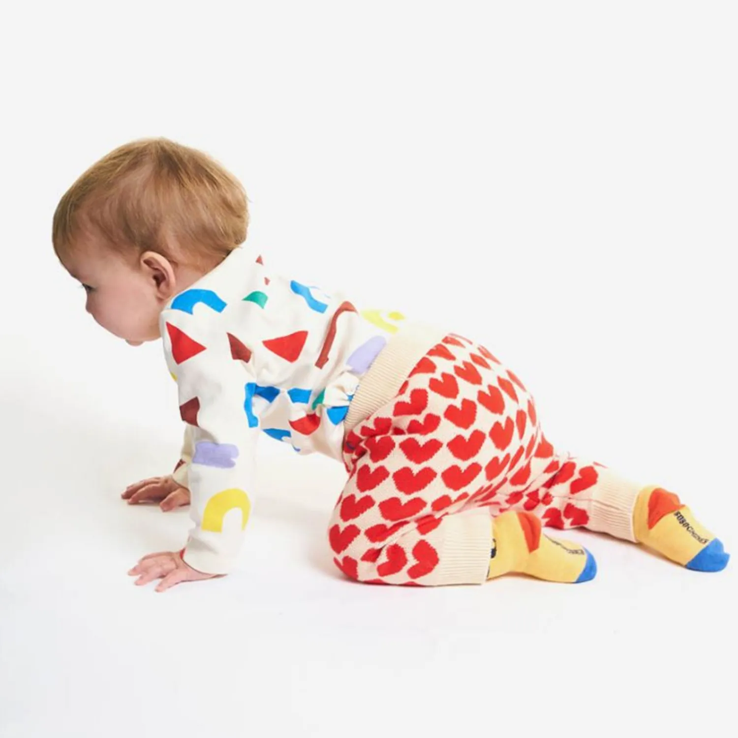Bobo Choses Pants> Baby Hearts Knit Trousers