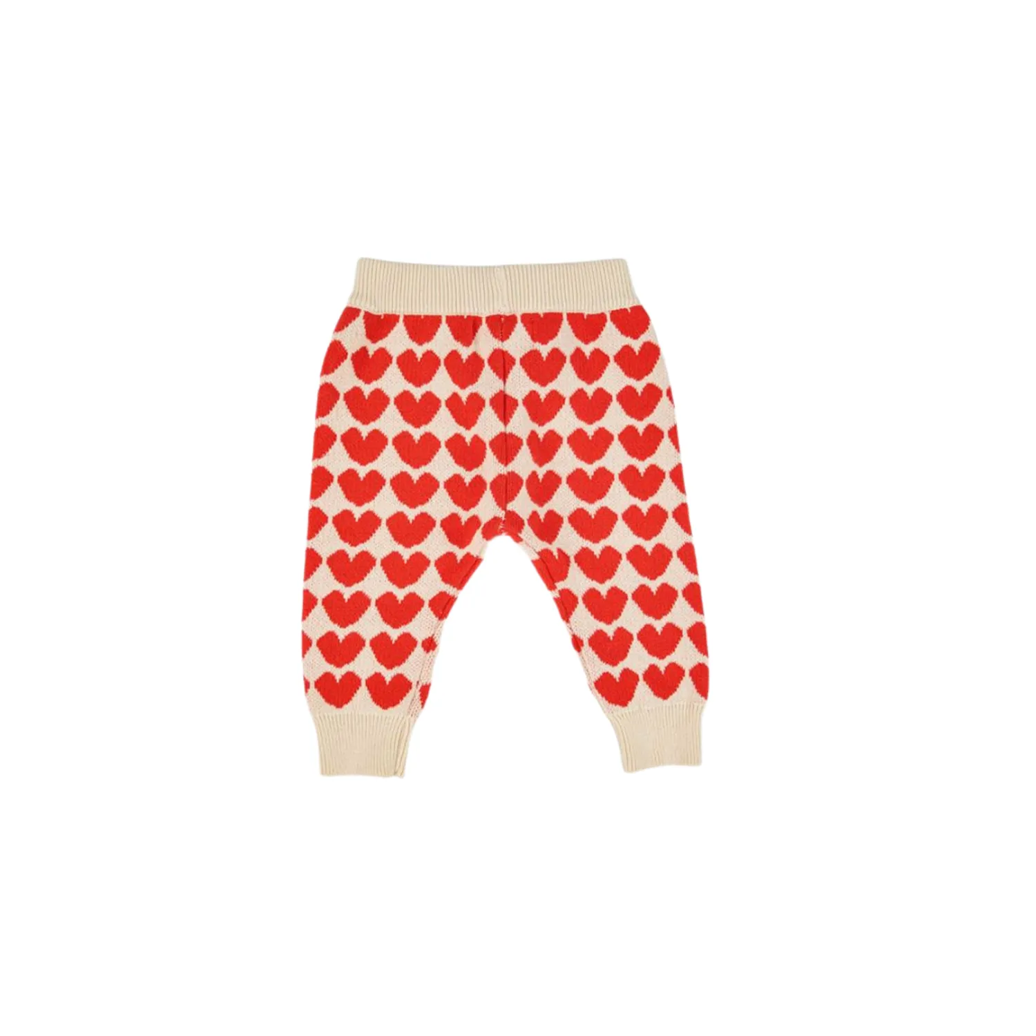 Bobo Choses Pants> Baby Hearts Knit Trousers
