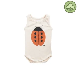 Bobo Choses Onesies> Baby Ladybug Sleeveless All Over Body