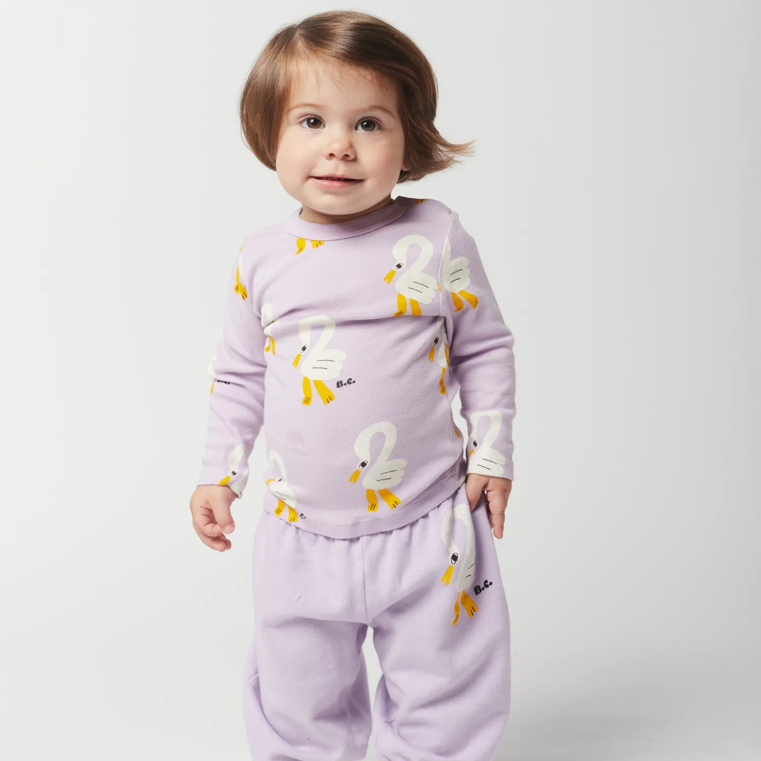Bobo Choses Long Sleeve T Shirts> Baby Pelican All Over Long Sleeve T Shirt