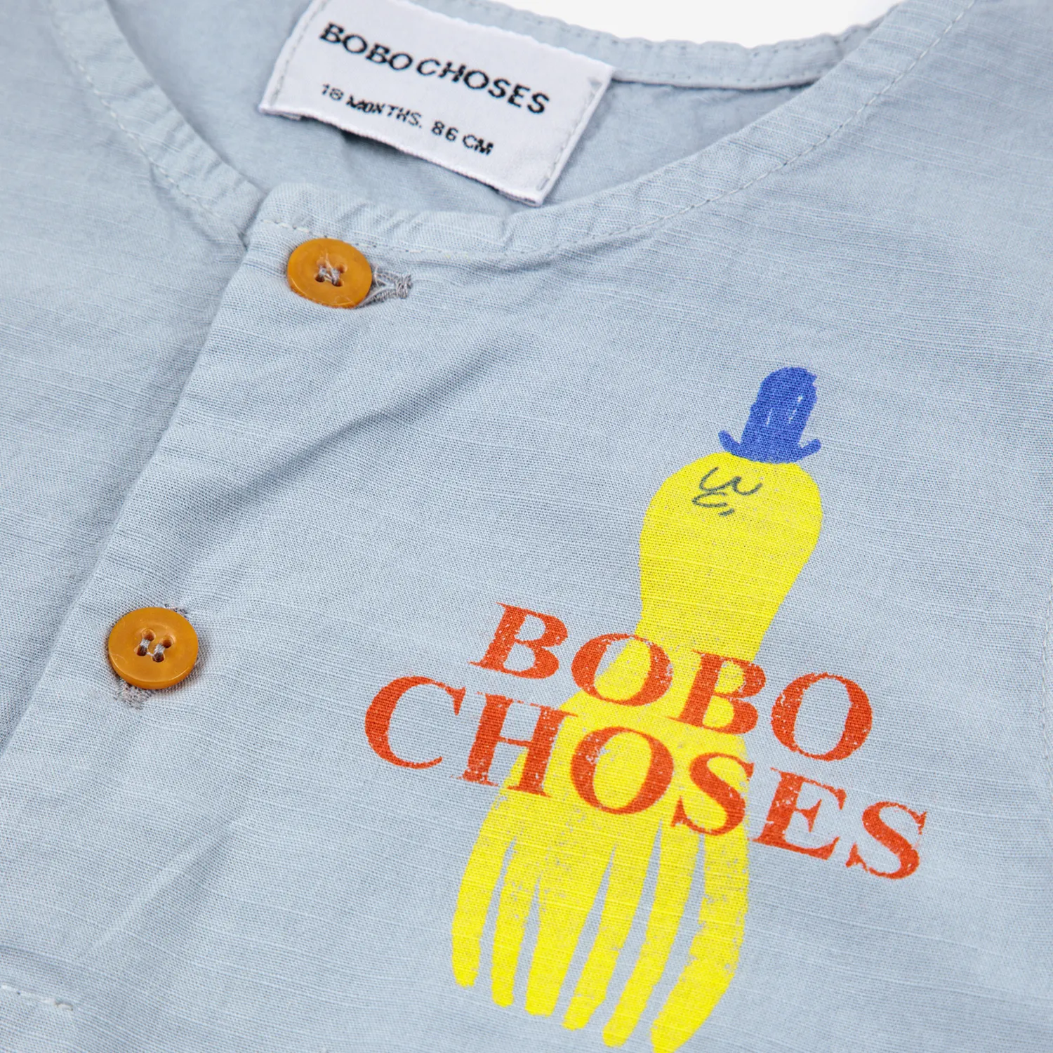 Bobo Choses Overalls> Baby Yellow Squid Playsuit