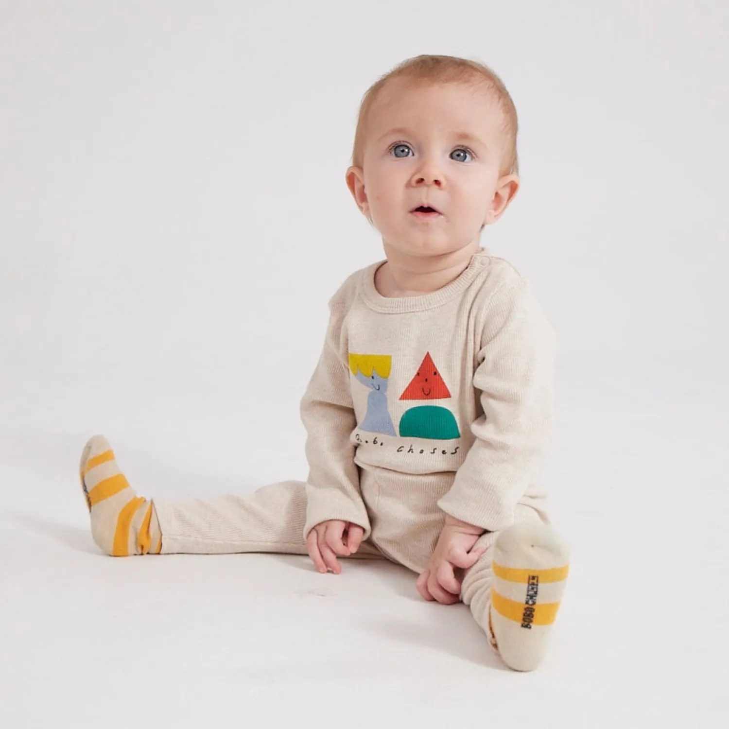 Bobo Choses Socks> Baby Yellow Stripes Long Socks