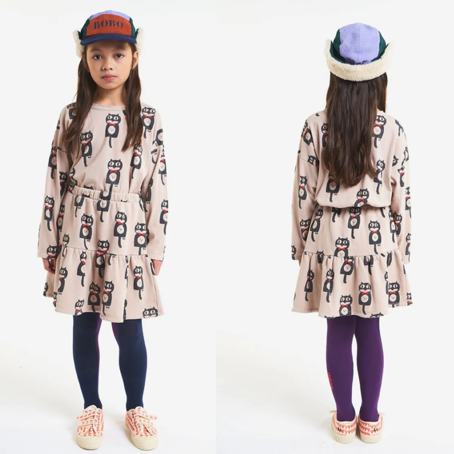 Bobo Choses Dresses> Cat O'Clock All Over Skirt