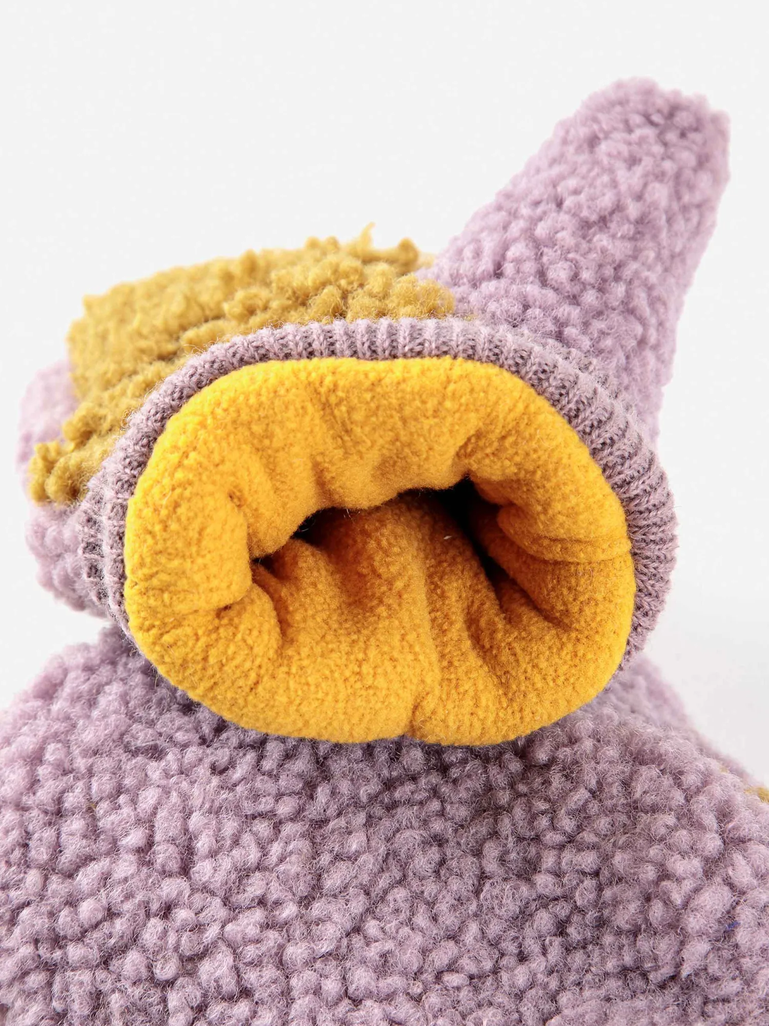 Bobo Choses Face Masks> Color Block Sheepskin Lavender Gloves