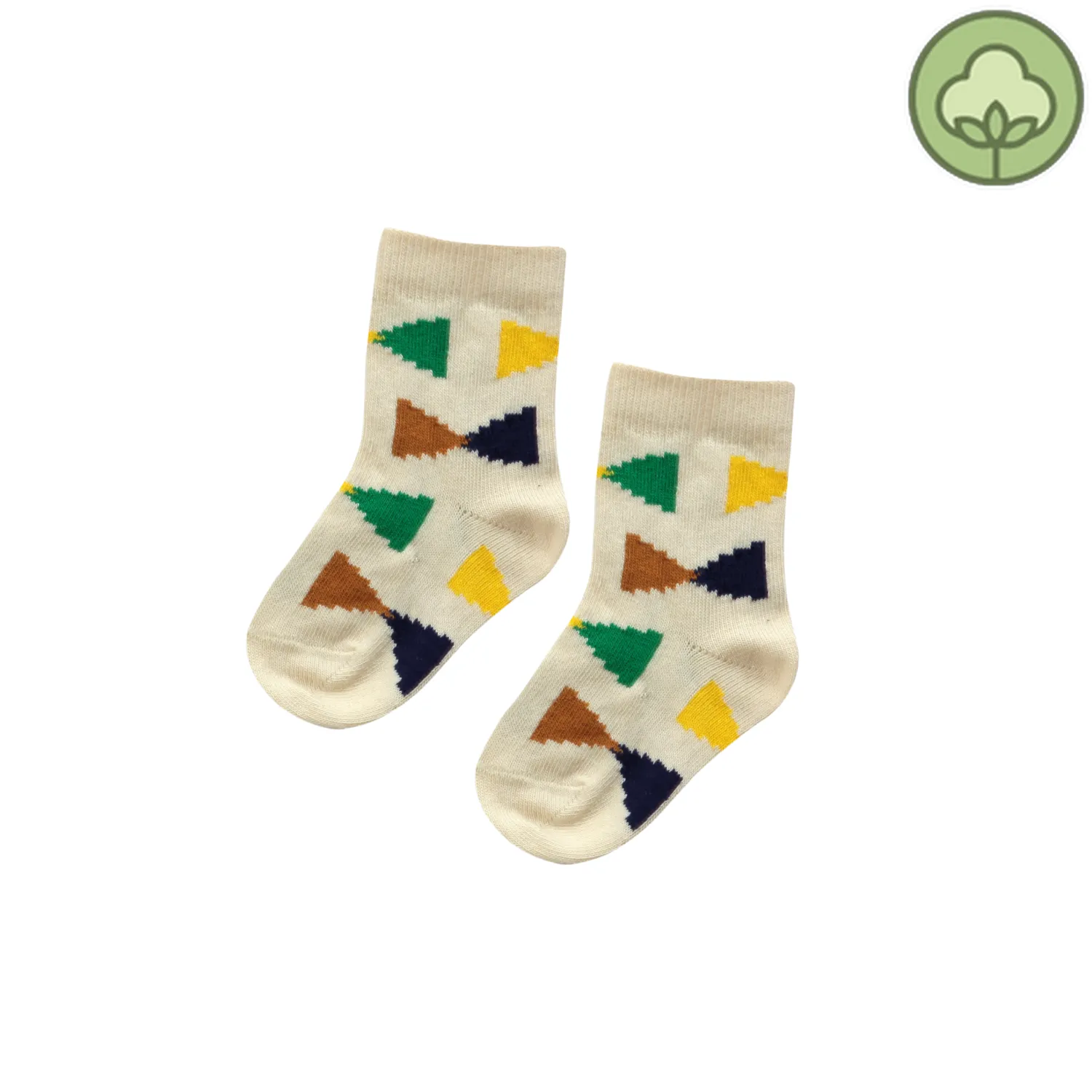 Bobo Choses Socks> Ecru Geometric Baby Socks