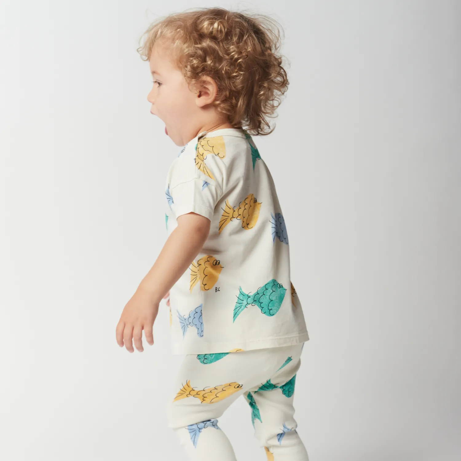 Bobo Choses T Shirts> Multicolor Fish All Over T Shirt