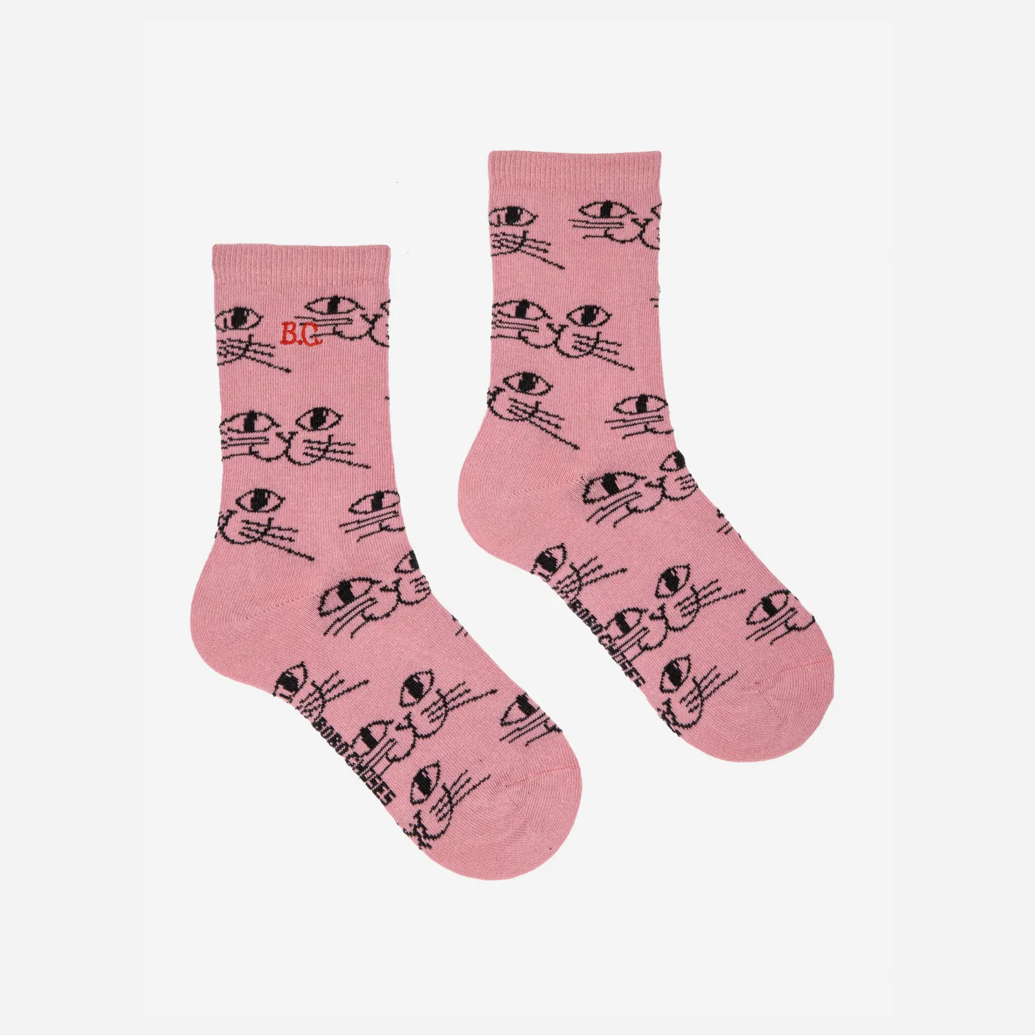 Bobo Choses Face Masks> Smiling Cat All Over Long Socks