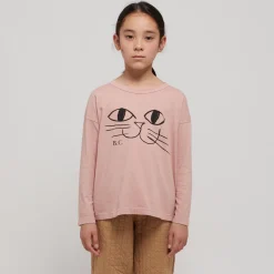 Bobo Choses Long Sleeve T Shirts> Smiling Cat Long Sleeve T Shirt