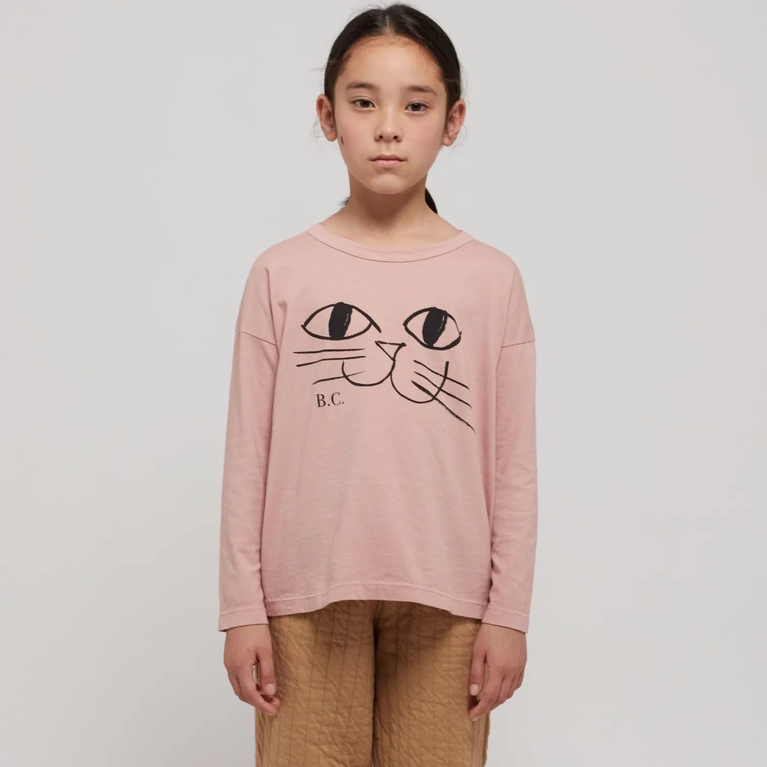 Bobo Choses Long Sleeve T Shirts> Smiling Cat Long Sleeve T Shirt