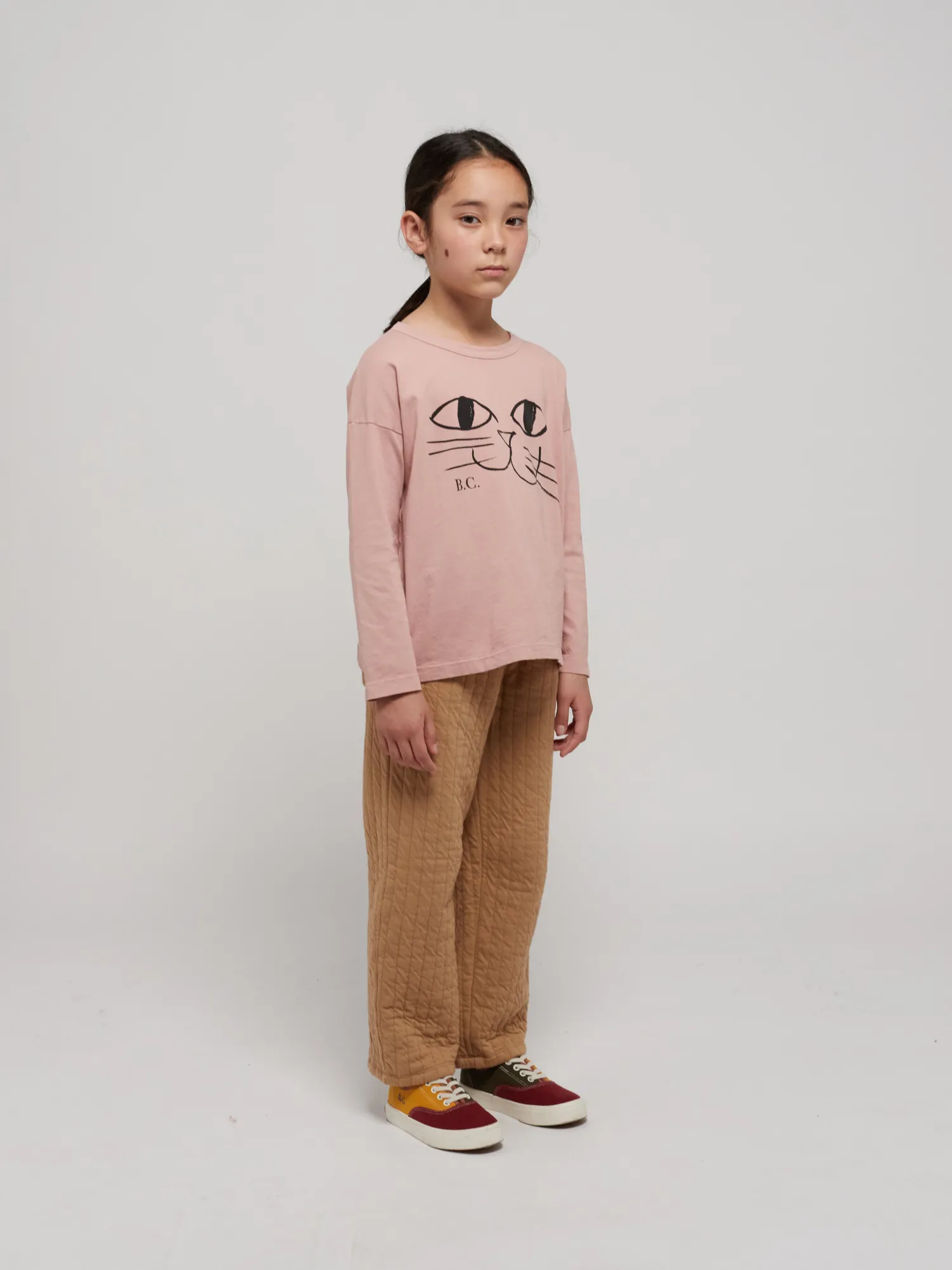 Bobo Choses Long Sleeve T Shirts> Smiling Cat Long Sleeve T Shirt