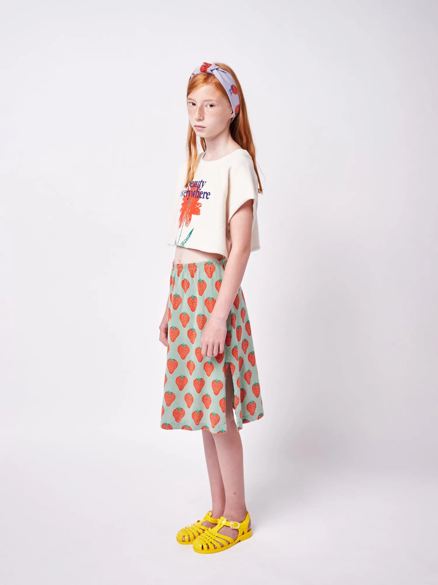 Bobo Choses Dresses> Strawberry All Over Midi Skirt