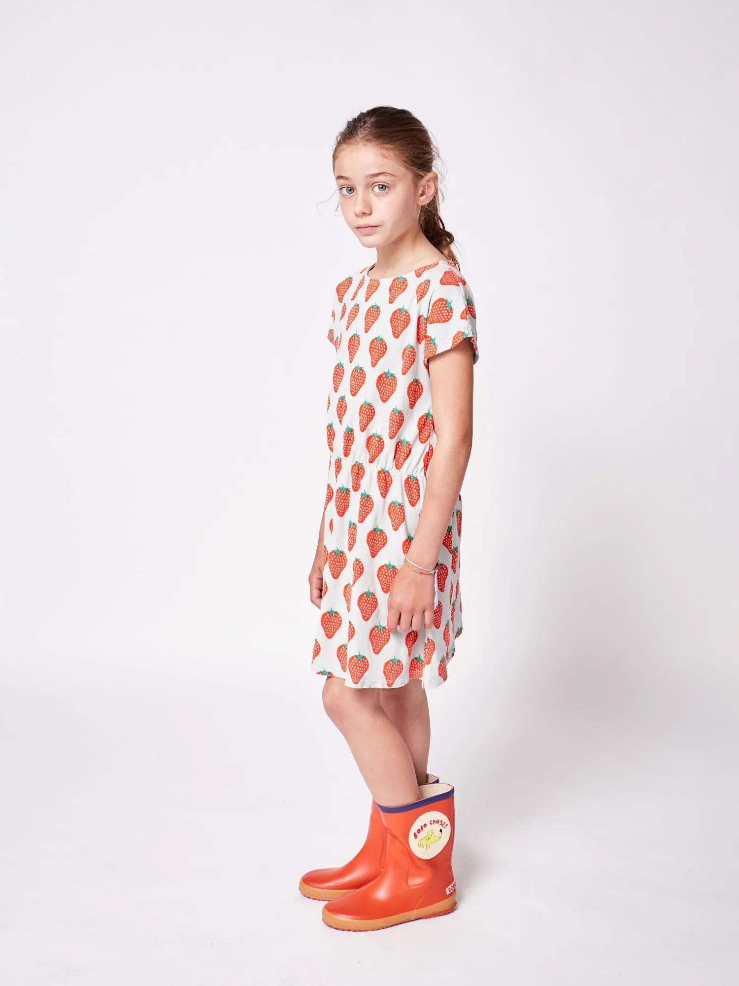 Bobo Choses Overalls & Jumpsuits> Strawberry All Over Short Sleeve Dress