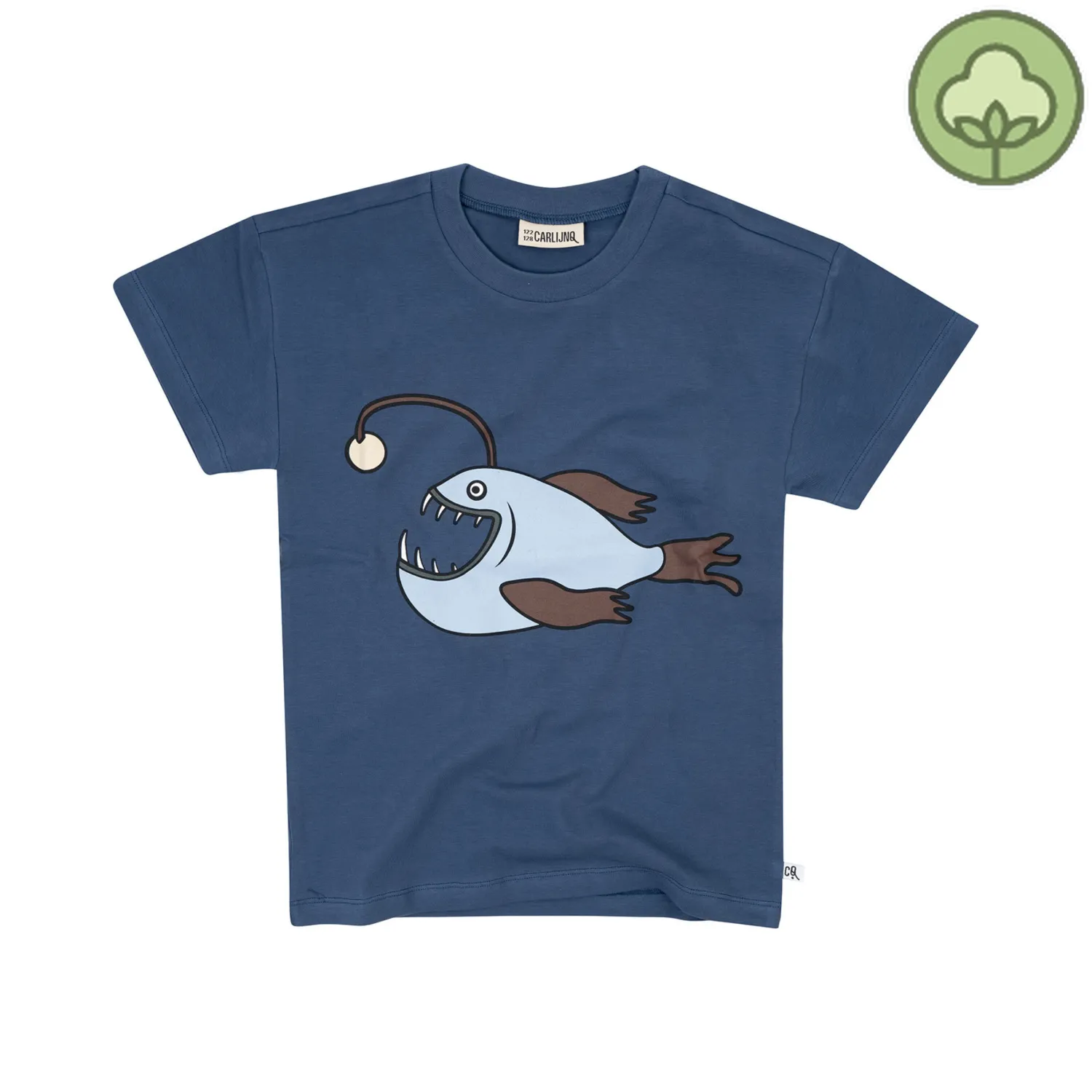 CARLIJNQ T Shirts> Anglerfish - T-Shirt With Print Blue