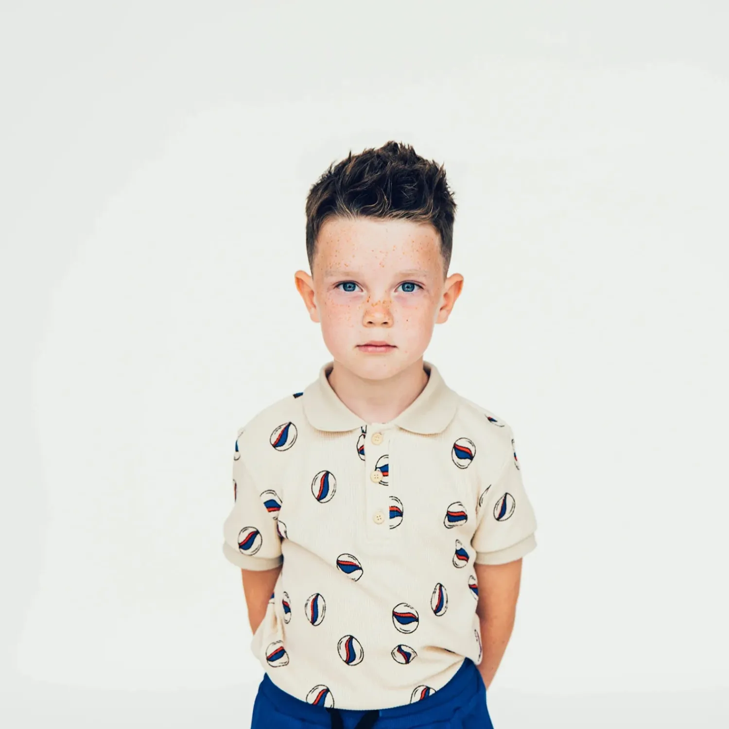 CARLIJNQ Shorts> Marbles - Polo T-Shirt