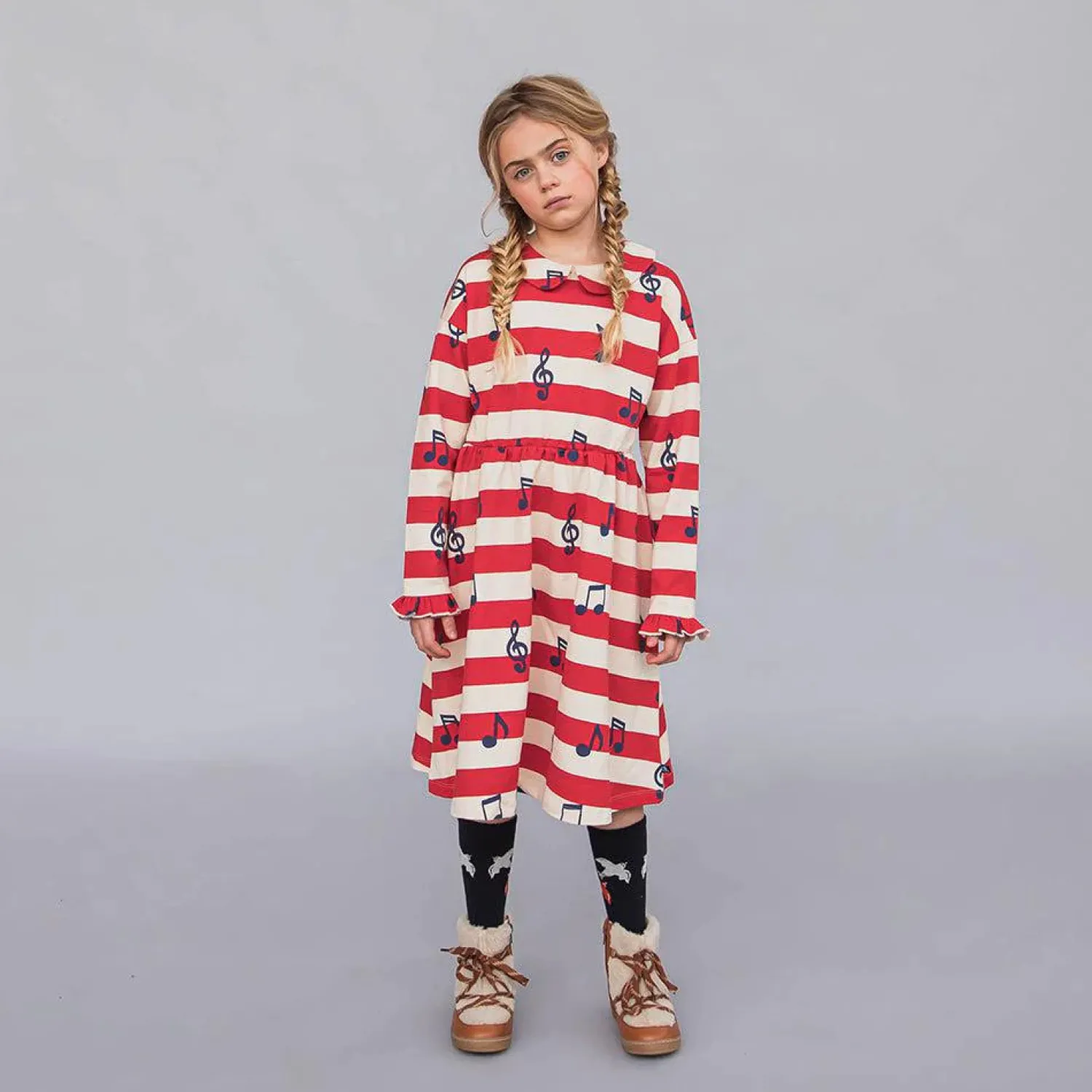 CARLIJNQ Overalls & Jumpsuits> Music Notes - Dress With Ruffles