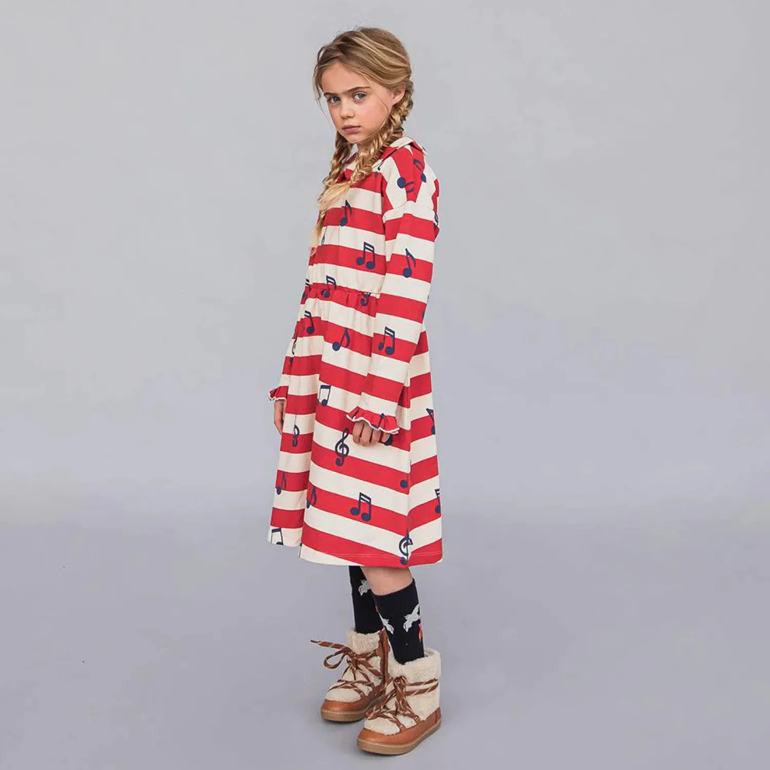 CARLIJNQ Overalls & Jumpsuits> Music Notes - Dress With Ruffles