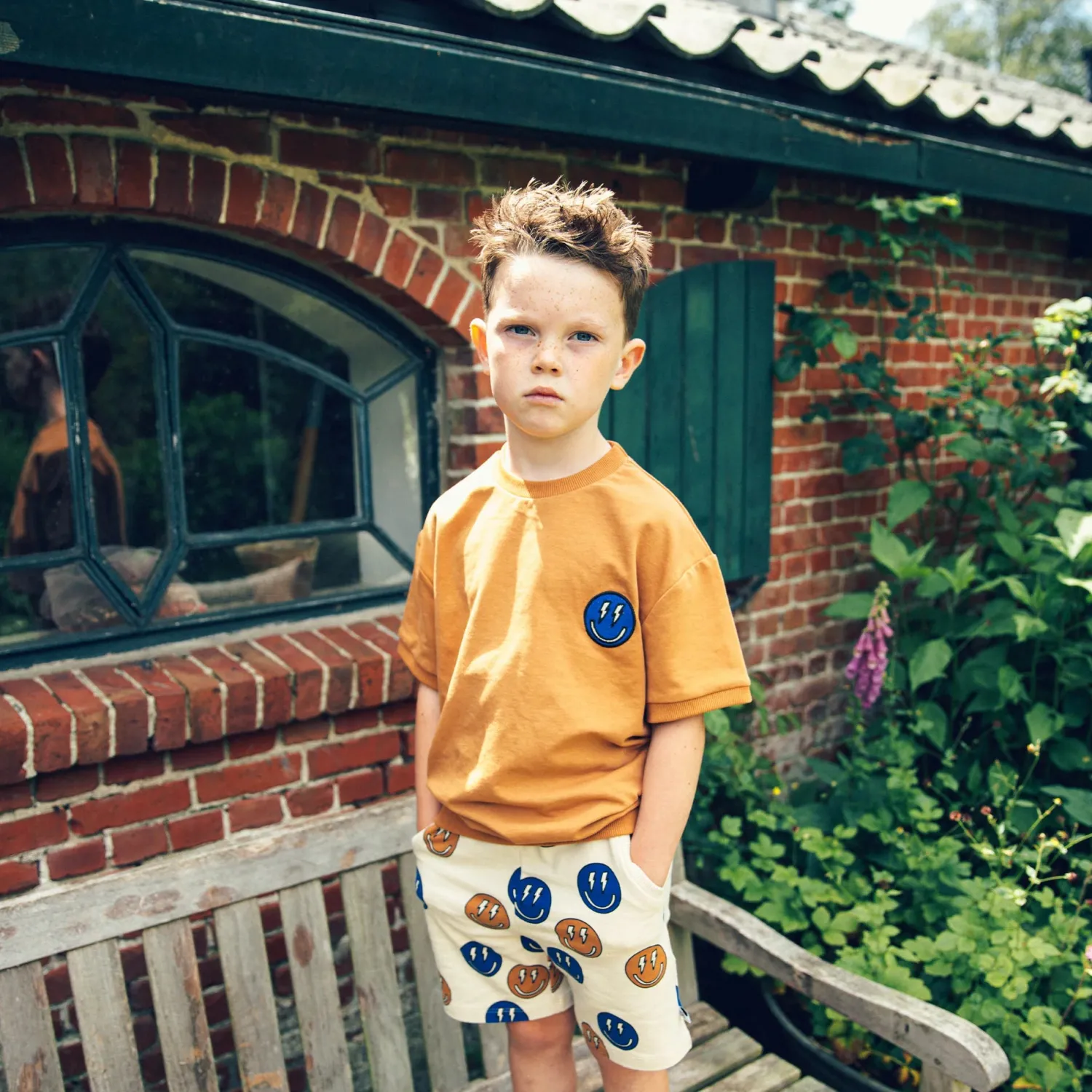 CARLIJNQ T Shirts> Smilies - Sweater Short Sleeve Wt Embroidery