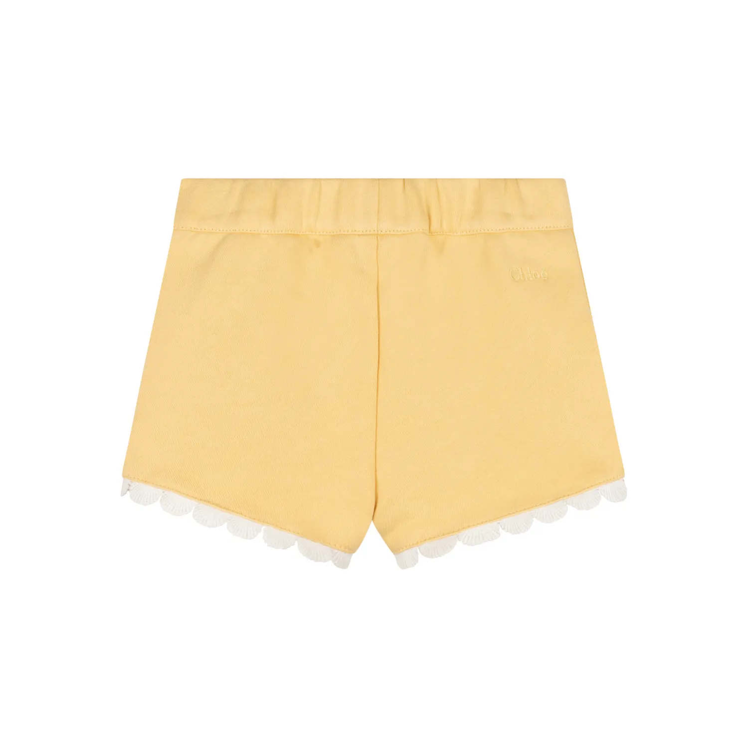 Chloé Kids Shorts>Chloe Kids Baby Straw Yellow Short