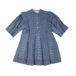 Chloé Kids Overalls & Jumpsuits>Chloe Kids Girls Blue Organza Couture Dress
