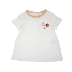 Chloé Kids Long Sleeve T Shirts>Chloe Kids Girls Button Pocket T-Shirt