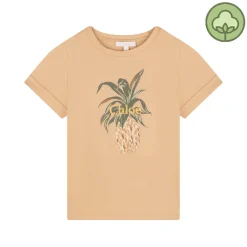 Chloé Kids Long Sleeve T Shirts>Chloe Kids Pineapple T Shirt Stone