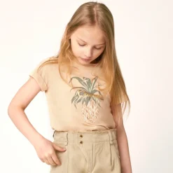 Chloé Kids Long Sleeve T Shirts>Chloe Kids Pineapple T Shirt Stone