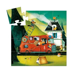 Djeco Face Masks> Fire Truck Mini Puzzle - 16 Pieces