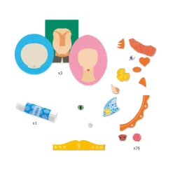 Djeco Face Masks> Le Petit Artist Family Portraits Collage Kit