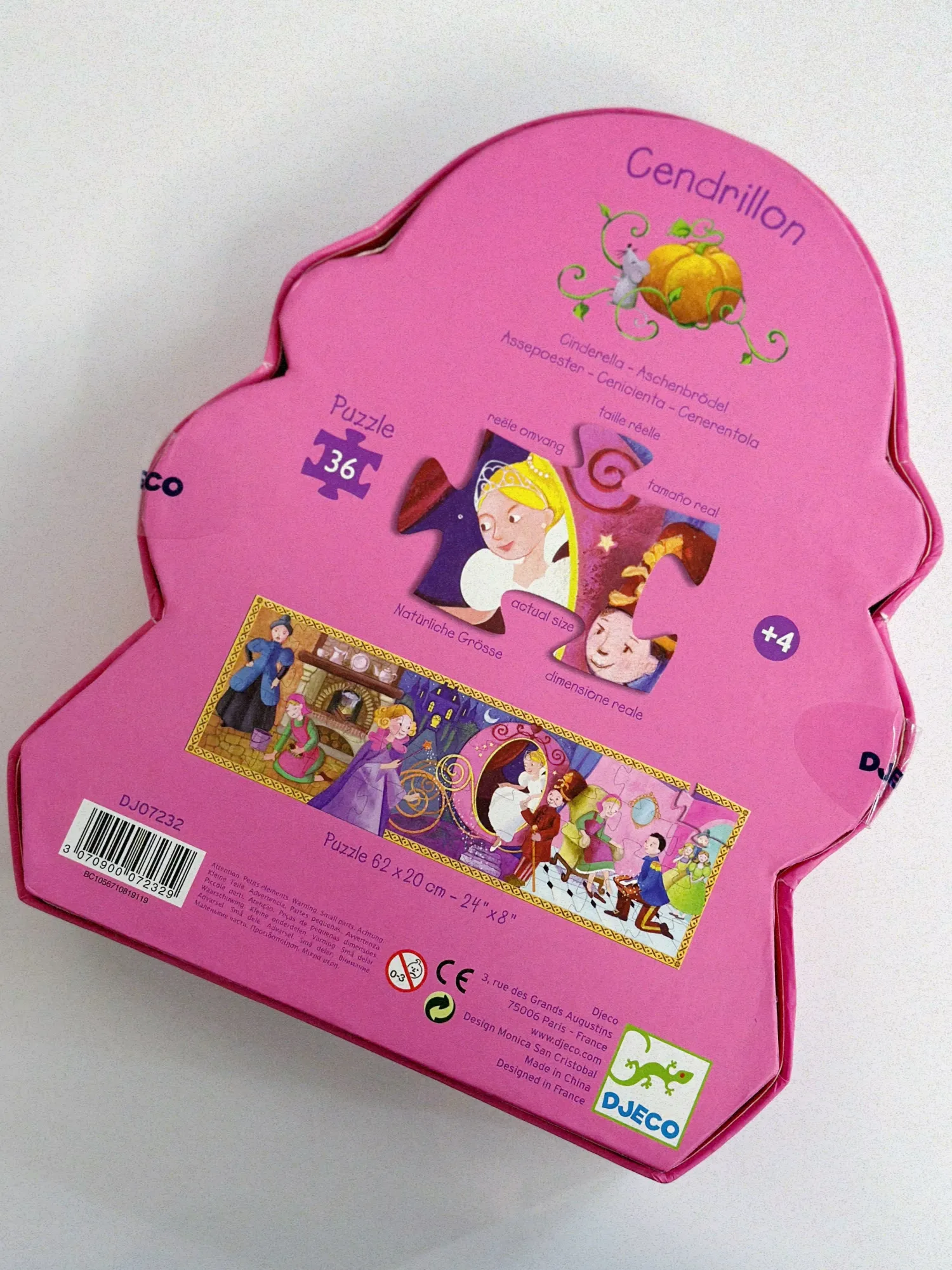 Djeco Face Masks> Silhouette Mini Puzzles Cinderella