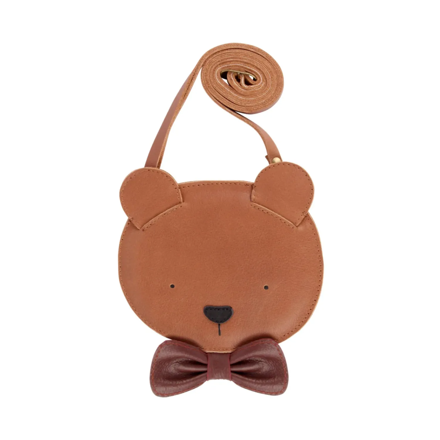 Donsje Face Masks> Britta Exclusive Purse | Winter Bear | Cognac Classic Leather