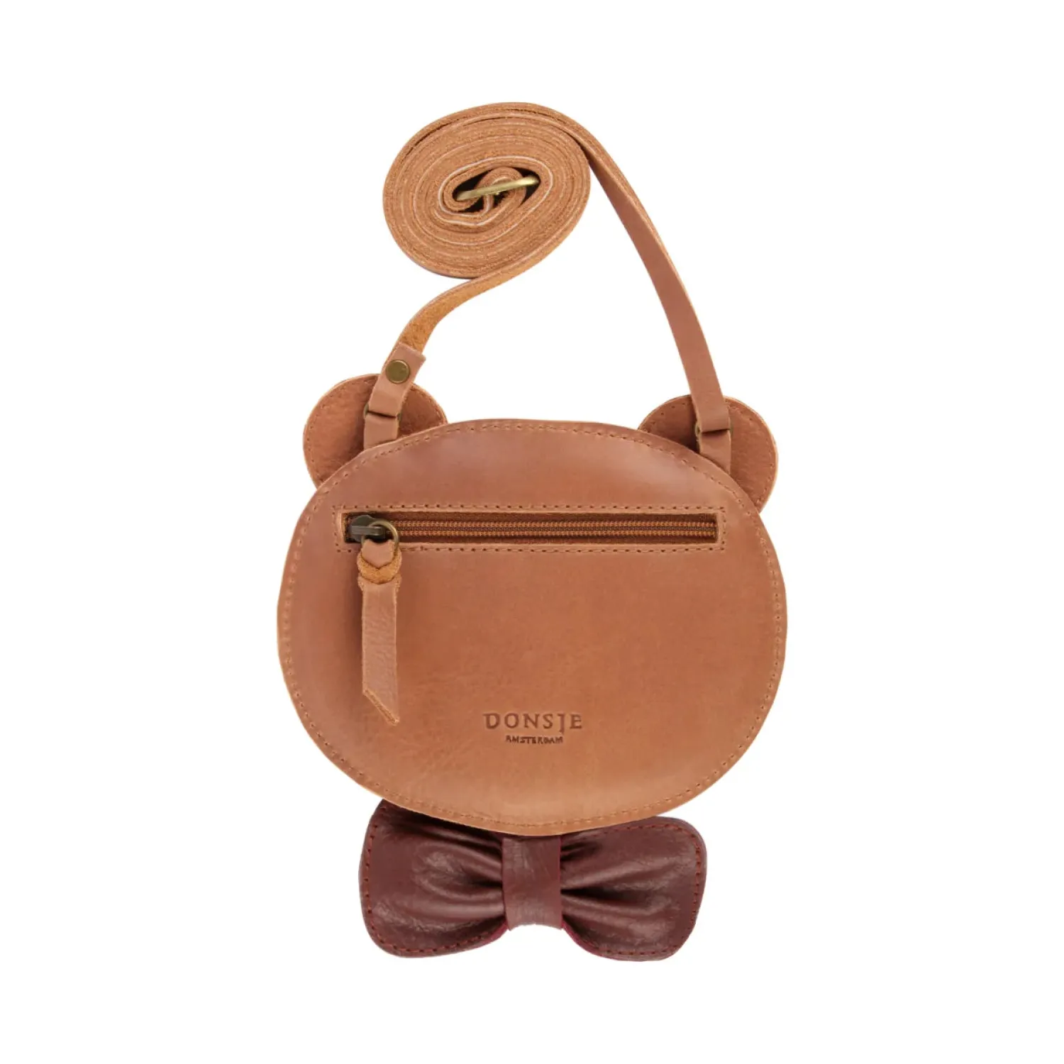 Donsje Face Masks> Britta Exclusive Purse | Winter Bear | Cognac Classic Leather