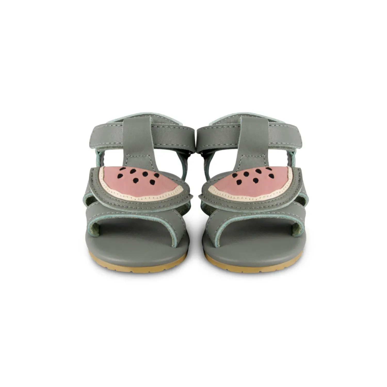 Donsje Shoes> Sadie Watermelon Leather Baby Sandals