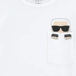 Karl Lagerfeld Kids T Shirts> Girls Cotton Pocket T-Shirt