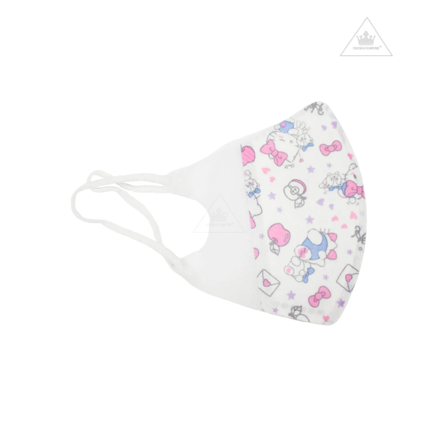 Crown Forever T Shirts>Kids Face Mask Hello Kitty Pink|Red