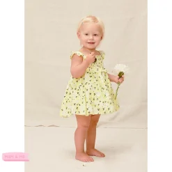 Lil Lemons By For Love And Lemons Overalls & Jumpsuits>Lil Lemons Sunshine Smocked Dress Yellow