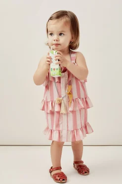 Lil Lemons By For Love And Lemons Overalls & Jumpsuits>Lil Lemons Sunshine Tiered Dress Watermelon