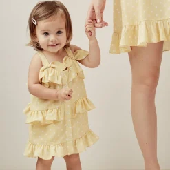 Lil Lemons By For Love And Lemons Overalls & Jumpsuits>Lil Lemons Sunshine Tiered Dress Daisy