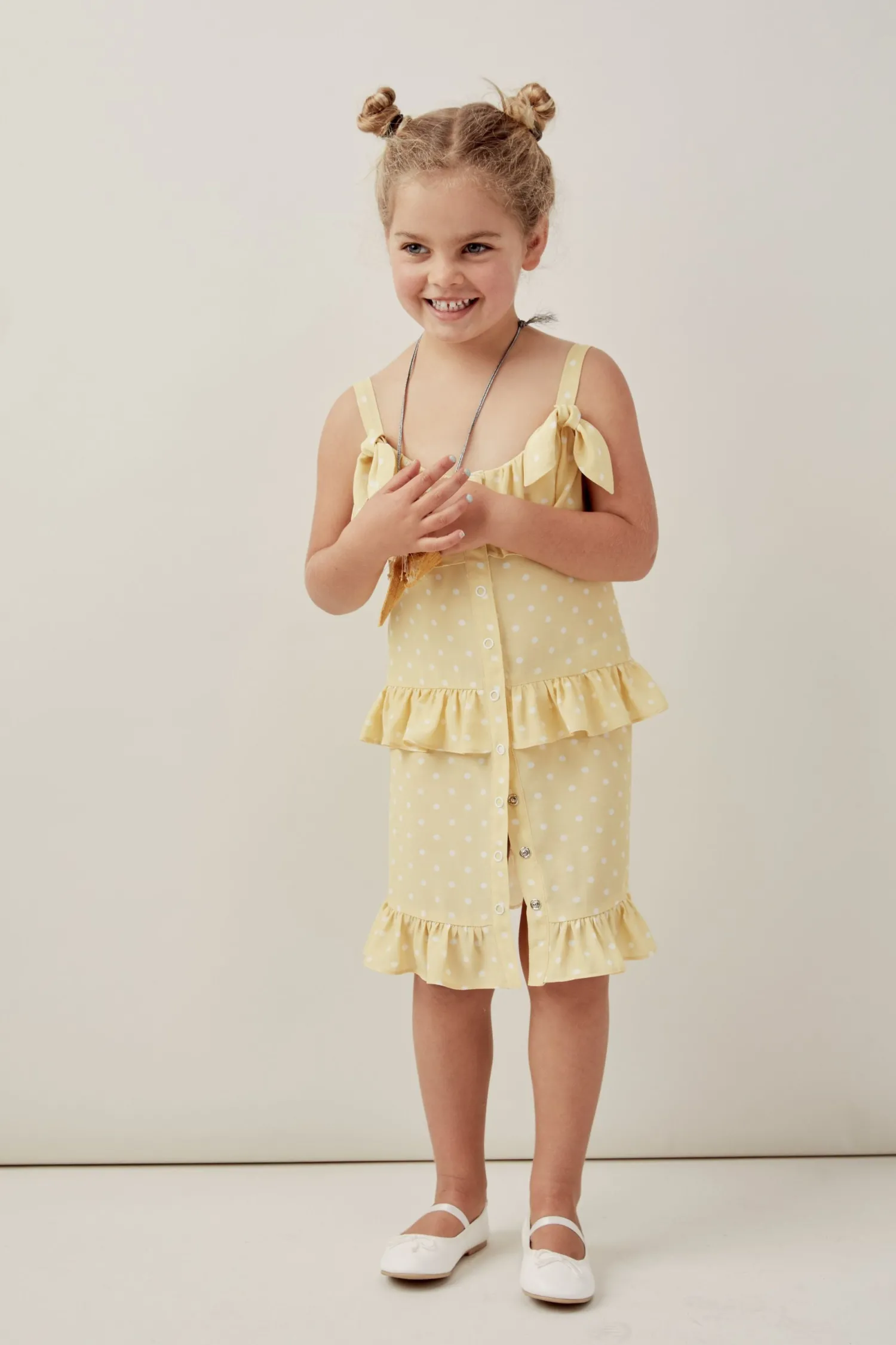 Lil Lemons By For Love And Lemons Overalls & Jumpsuits>Lil Lemons Sunshine Tiered Dress Daisy