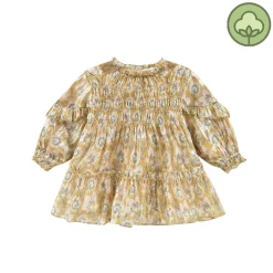 Louise Misha Overalls & Jumpsuits> Agatha Dress Saffron Lurex Flowers