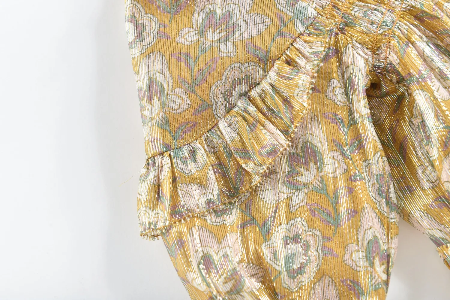 Louise Misha Overalls & Jumpsuits> Agatha Dress Saffron Lurex Flowers