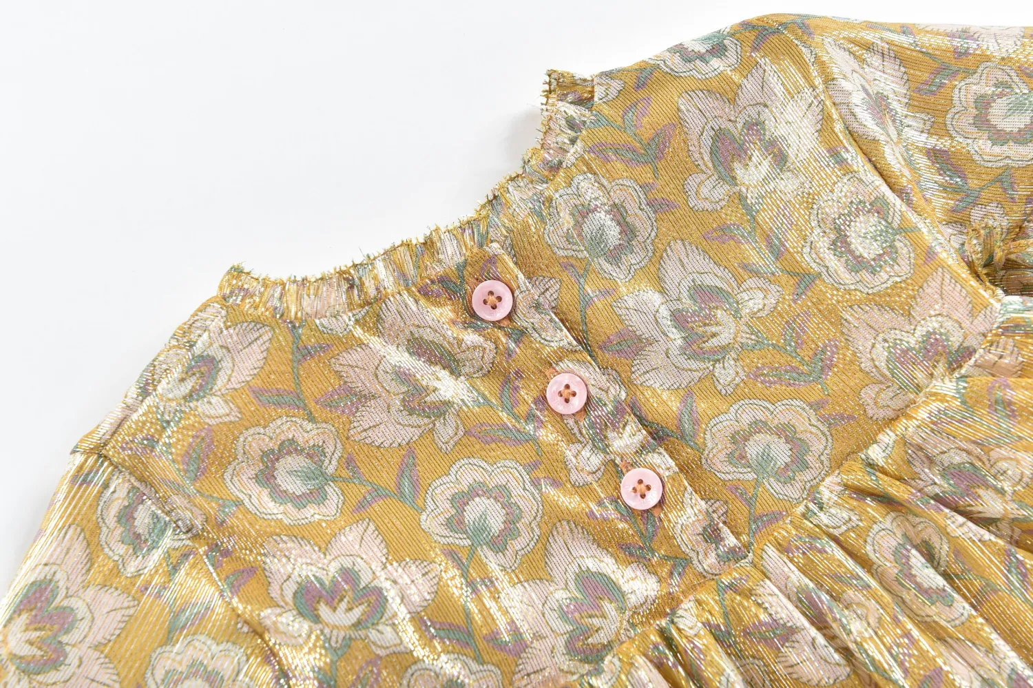 Louise Misha Overalls & Jumpsuits> Agatha Dress Saffron Lurex Flowers