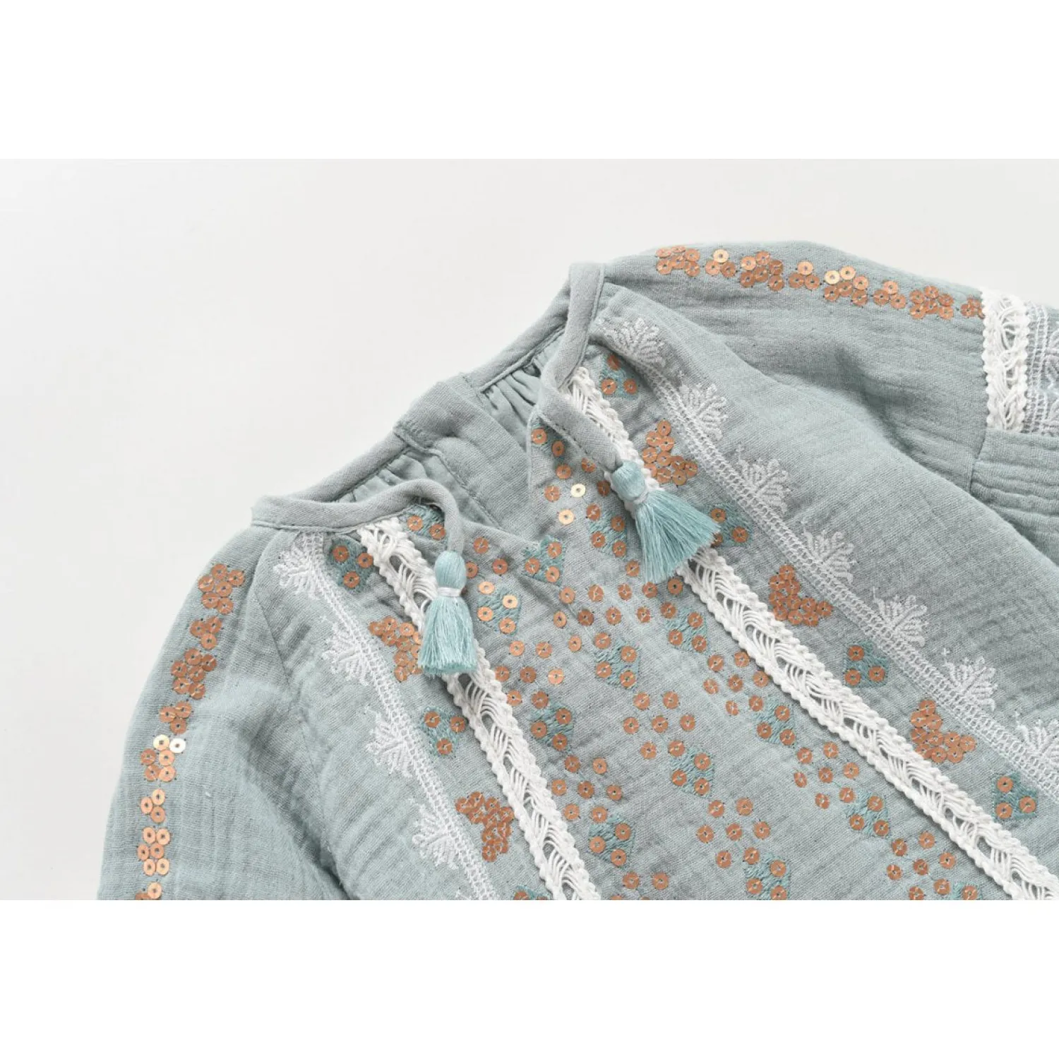 Louise Misha Skirts> Blouse Sokiov Silver Cloud