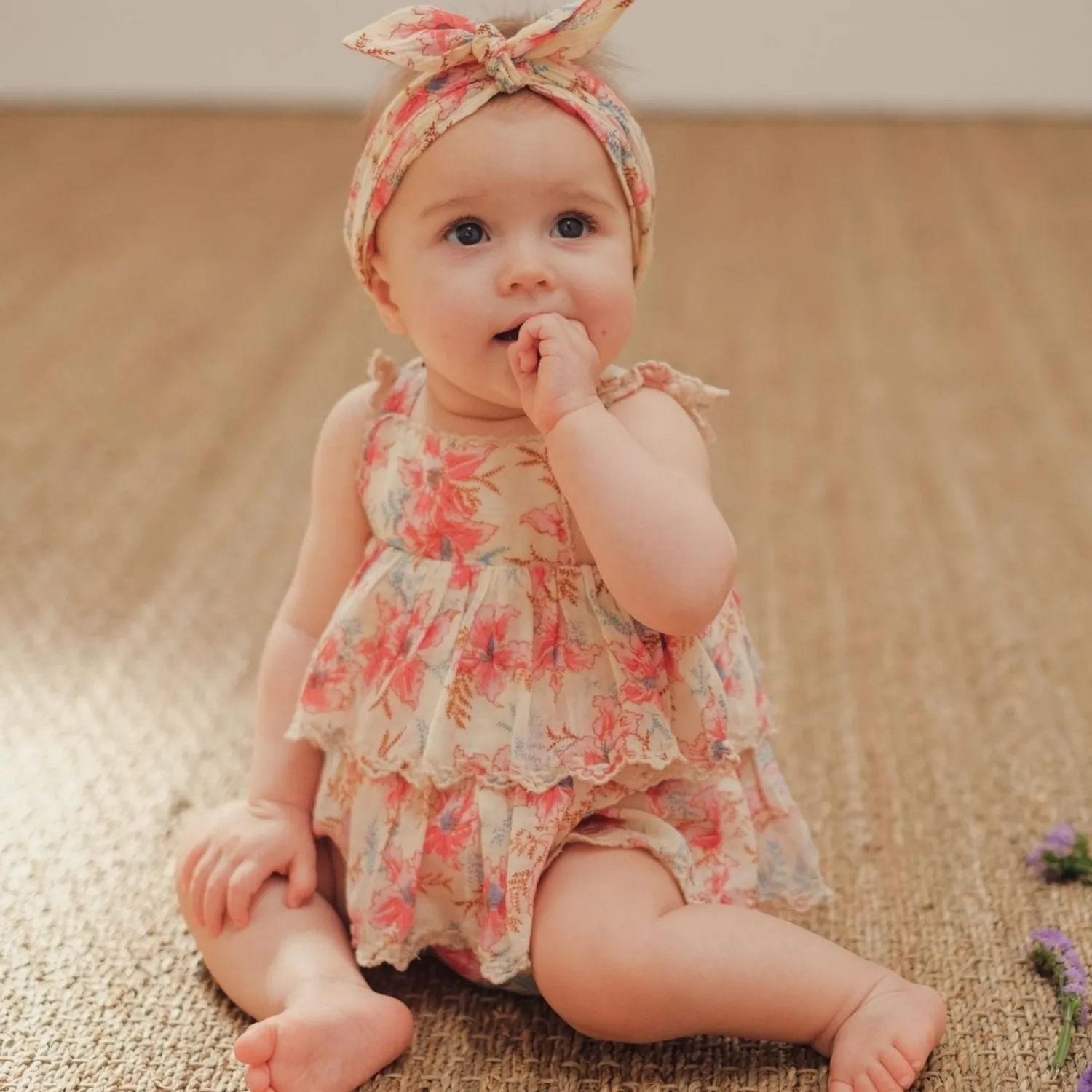 Louise Misha Rompers> Salome Romper Raspberry Flowers