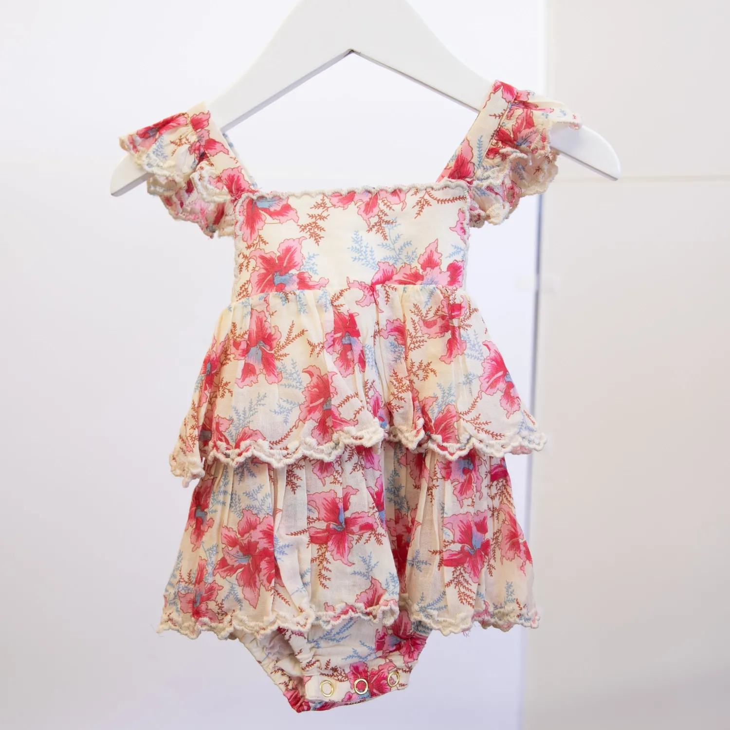 Louise Misha Rompers> Salome Romper Raspberry Flowers