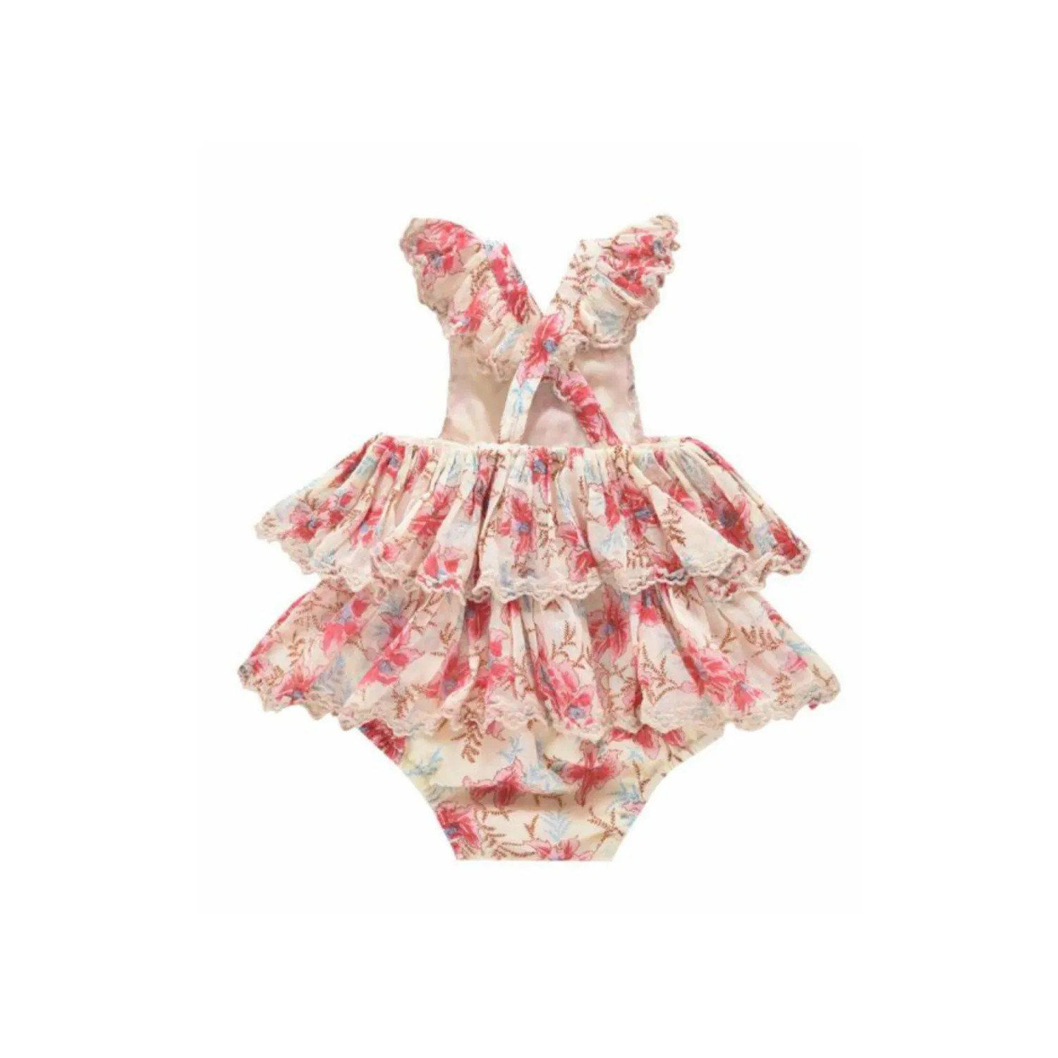 Louise Misha Rompers> Salome Romper Raspberry Flowers