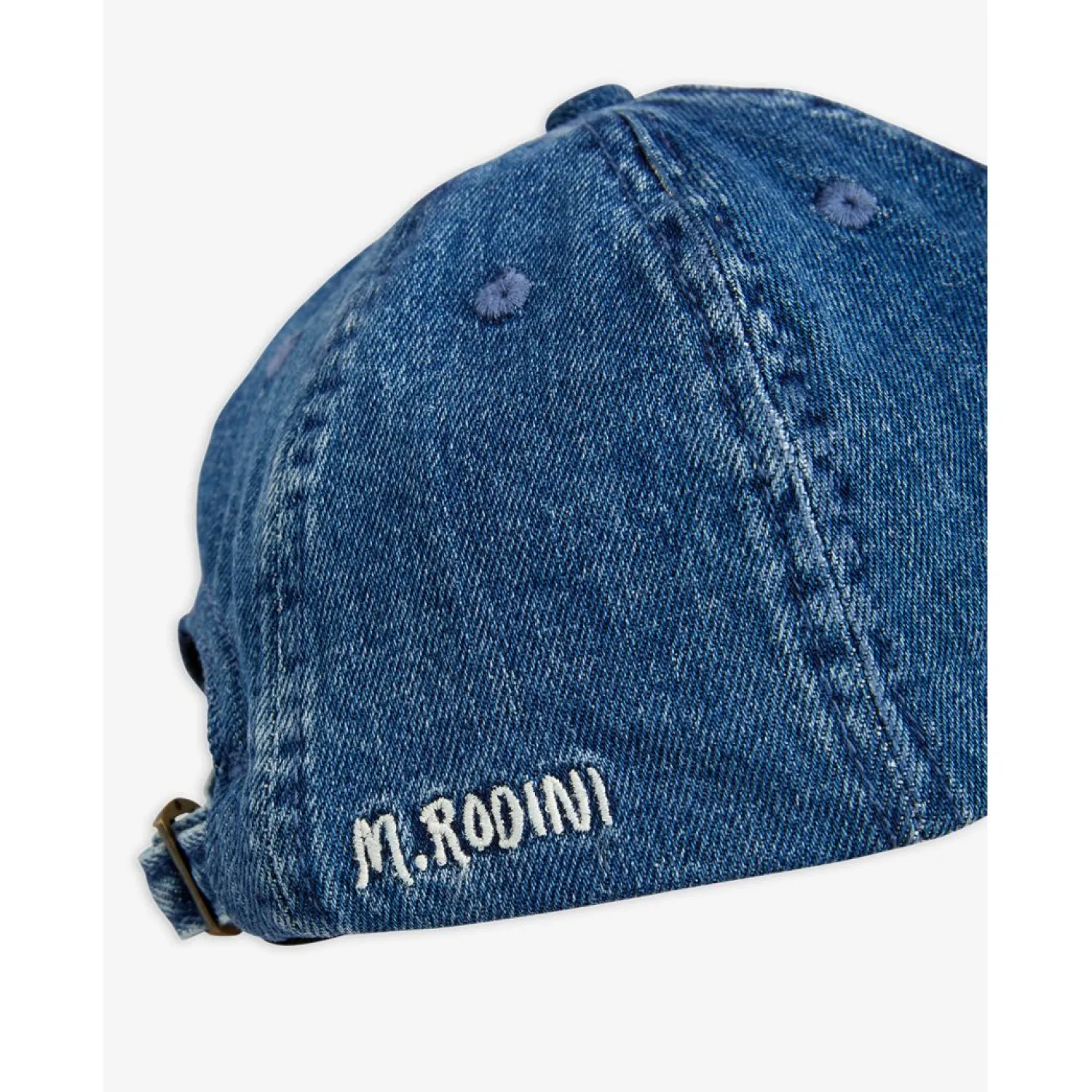 Mini Rodini Hats> Airplane Embroidered Denim Cap