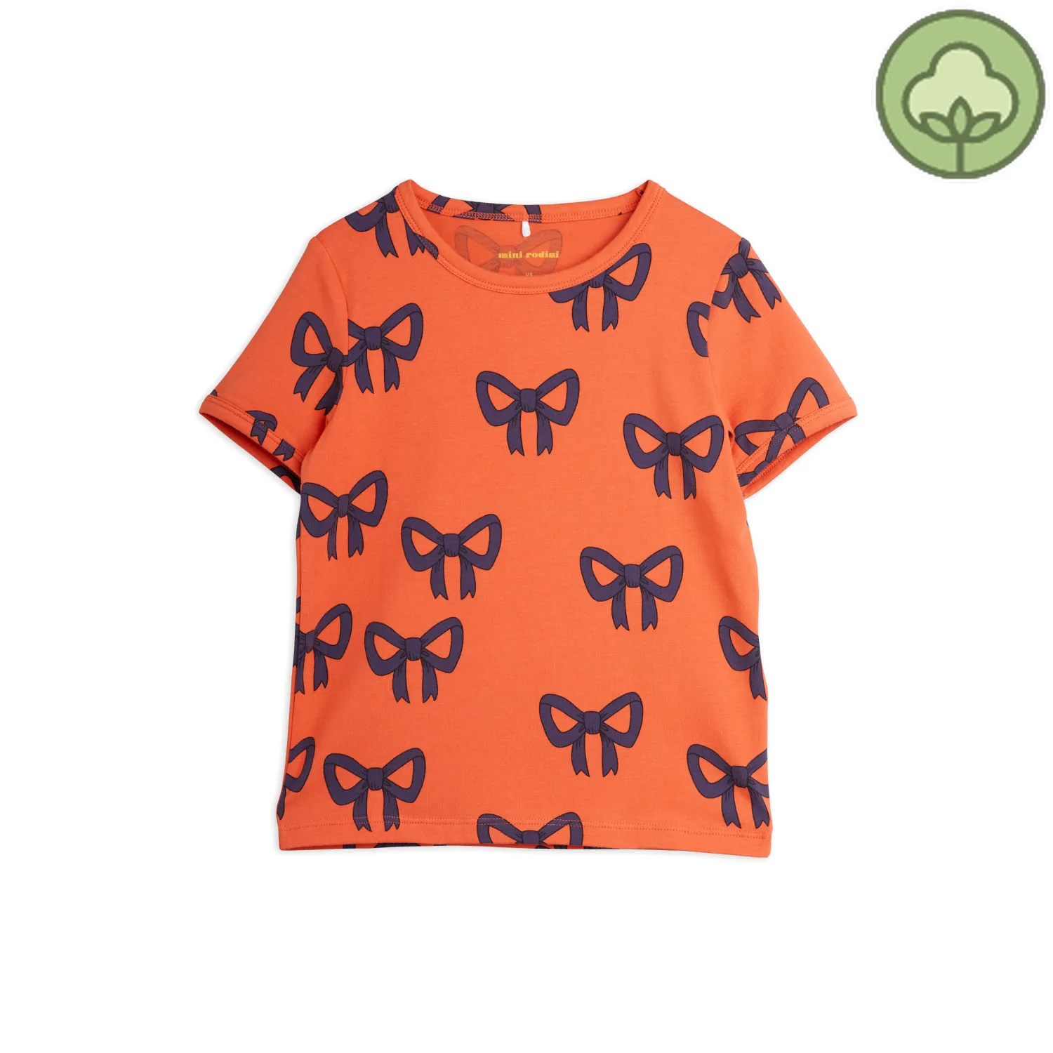 Mini Rodini T Shirts> Bow Aop Short Sleeve Tee